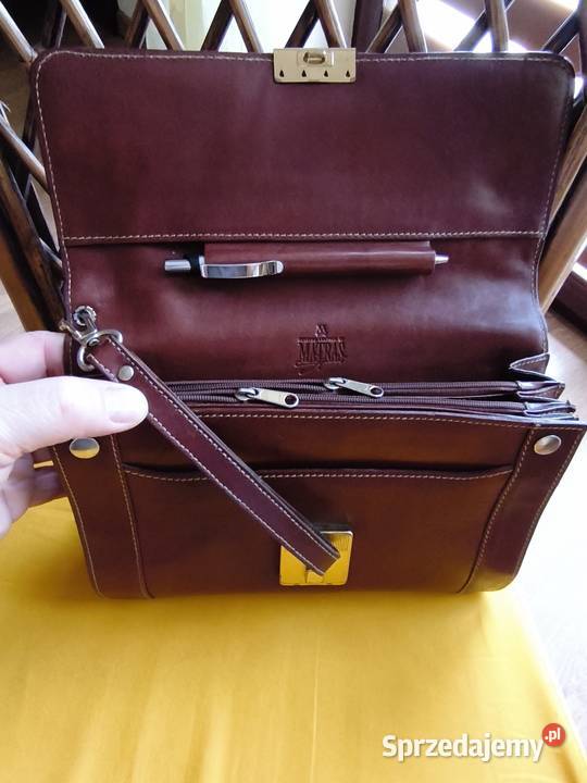 Ładna saszetka męska z prawdziwej skóry firmy Torby i torebki Świdnica
