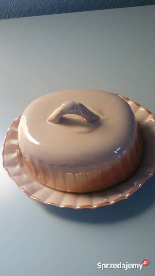 Maselnica art deco porcelana iryzowana sygnowana Łódź