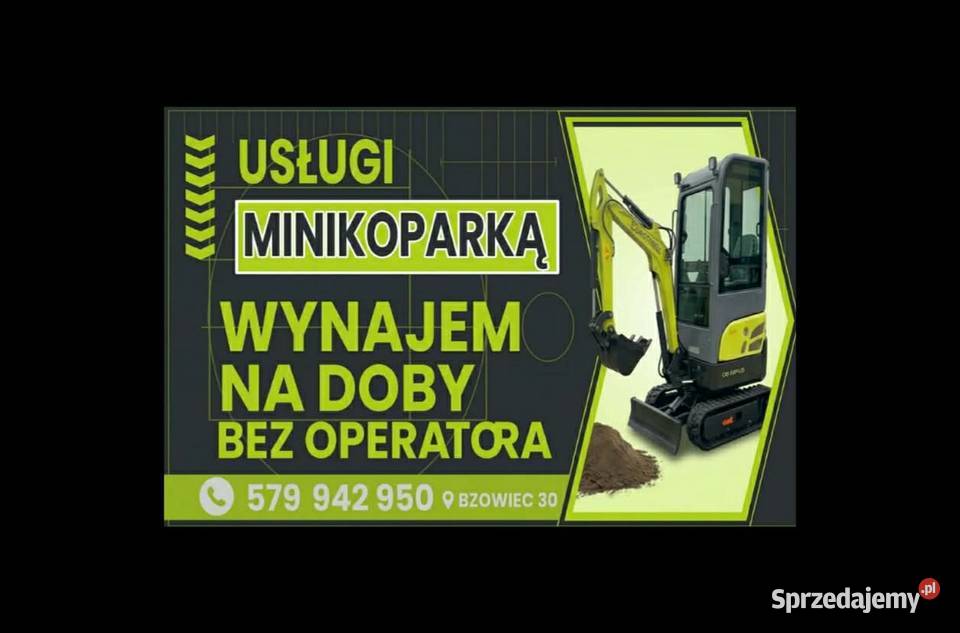 Wynajem minikoparki Żółkiewka-Osada
