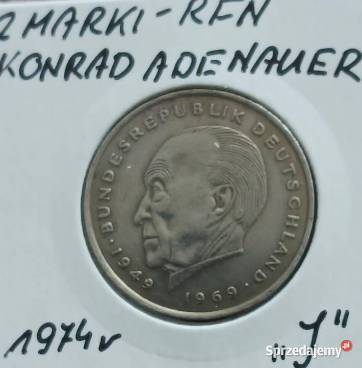 2 Marki RFN Konrad Adenauer 1974 r men J Konin