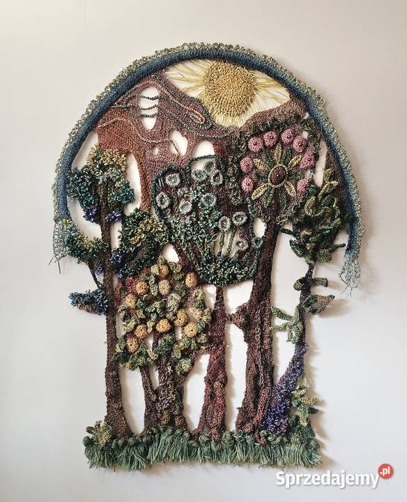 Baśniowy las tkanina artystyczna Irena Kraków sprzedam