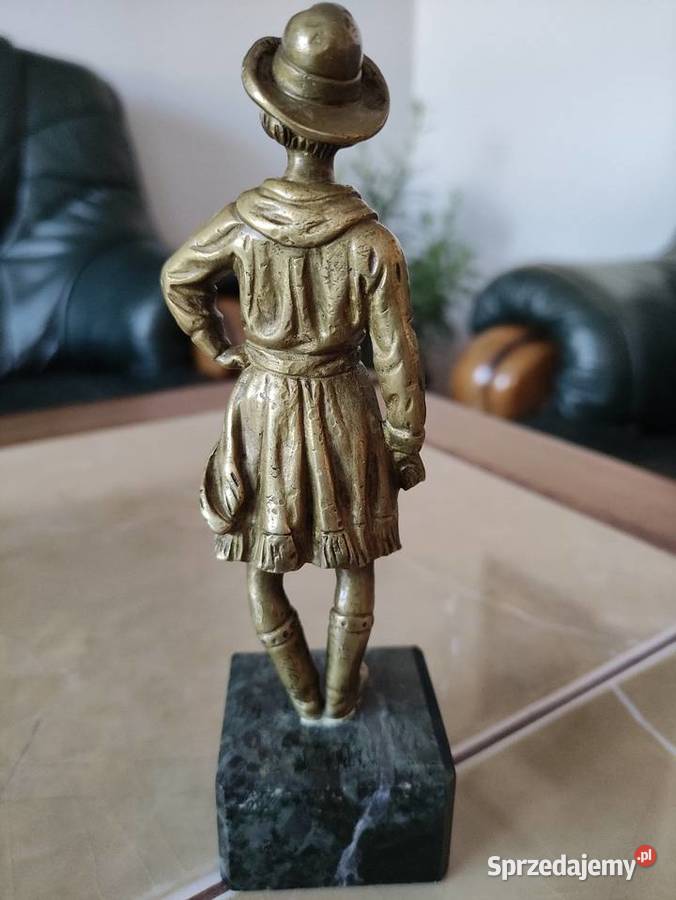 Antyczna figurka z brązu sygnowana AD 1764 Antyki Janów Lubelski