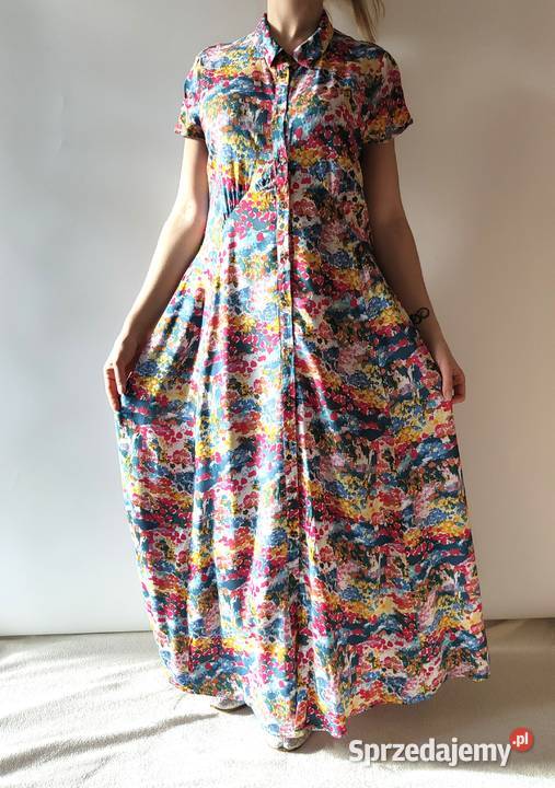 Długa kolorowa sukienka Soaked in Luxury L 40 Szczecin sprzedam