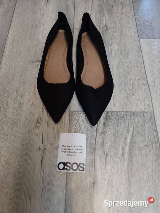 43 ASOS Czarne baleriny wieczorowe z Londynu