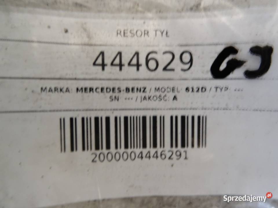 RESOR TYŁ MERCEDES N Hatchback PIÓRO TYLNY LEWA