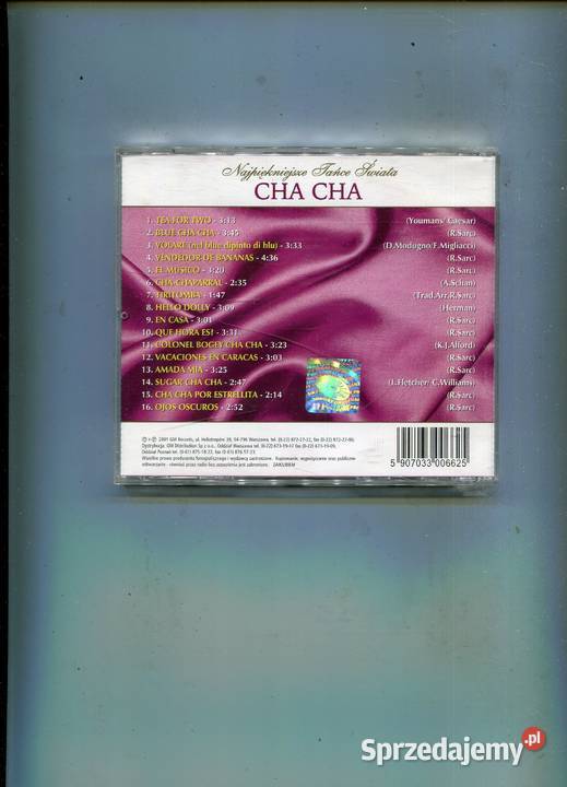 Najpiękniejsze Tańce Świata Cha Cha Płyta DVD Szczecin