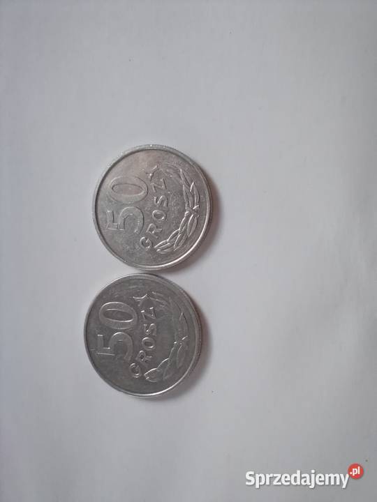 Moneta nominał 50 groszy Numizmatyka Łódź
