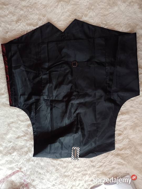 4XL5XL Czerwono czarna kamizelka garniturowa z Kraków
