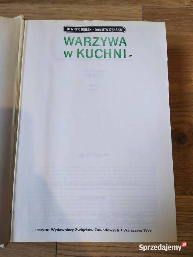 Warzywa w kuchnia Henryk Dębski 1989 Stalowa Wola