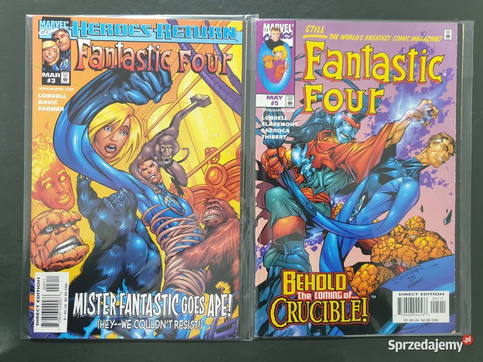 Fantastic Four 9 oryginalnych komiksów Marvel Gdynia sprzedam