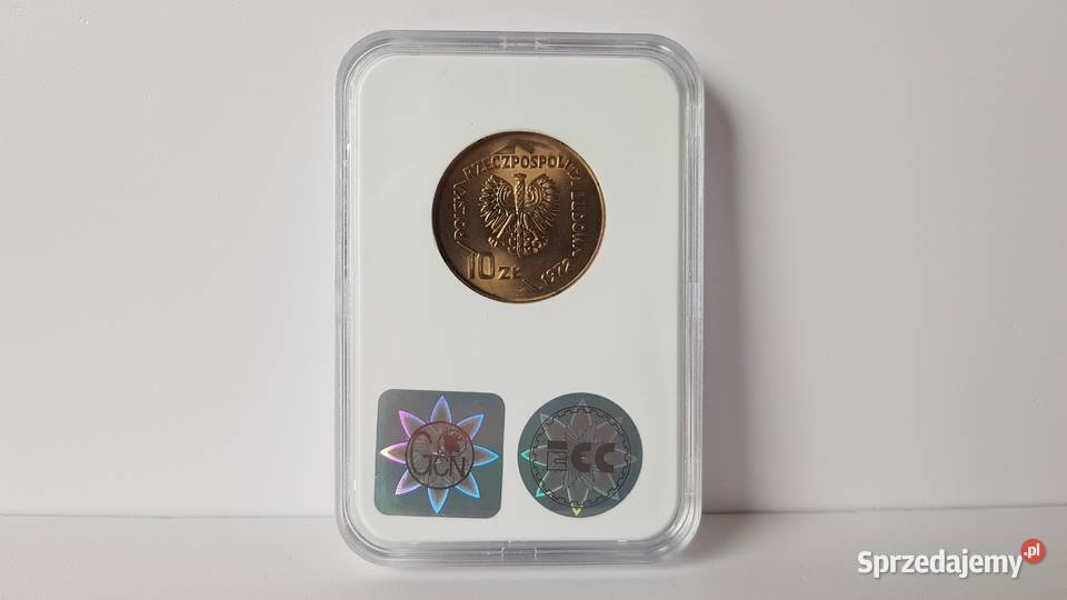 10 złotych 1972 50 lat portu w Gdyni MS68 holder Numizmatyka Dąbrowa Górnicza