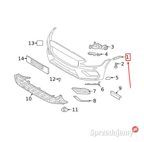 VOLVO S60 III V60 II slizg zderzaka przedni lewy Bielany Wrocławskie