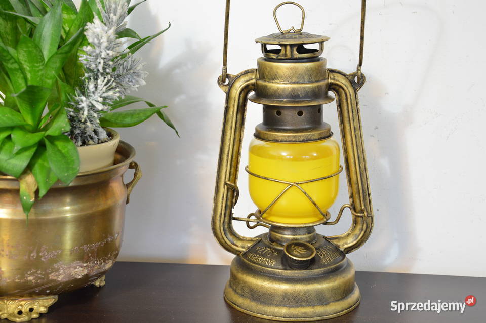 metalowa LAMPA NAFTOWA niemiecka ogrodowa śląskie Jastrzębie-Zdrój