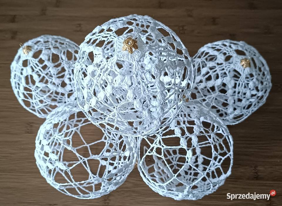 Duże Bombki szydełkowe na choinkę różne wzory i