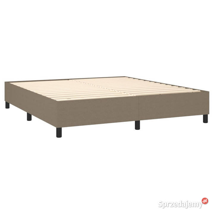 Łóżko kontynentalne z materacem taupe tkanina 160cm Warszawa