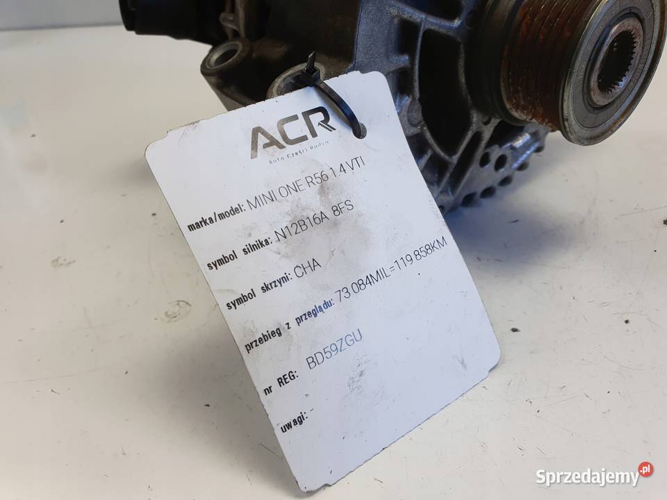 Mini One R56 14 16V VTi ALTERNATOR 0121615027 Części samochodowe Janów