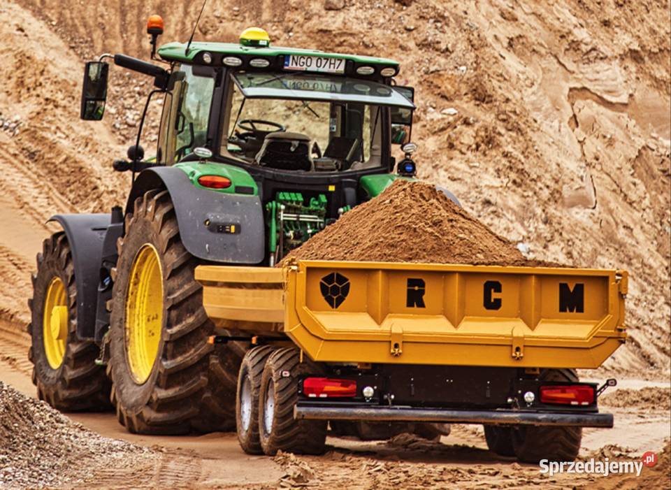RCM PK1 Przyczepa do koparki kołowej 8ton Przyczepy rolnicze