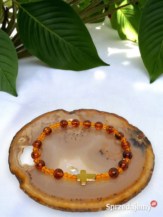 Bransoletka różaniec dziesiątka różańca BURSZTYN Warszawa