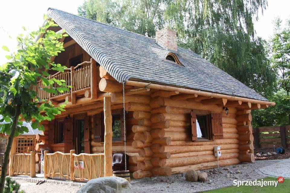 Drewniane Domy z Bali Kryte Wiórem Osikowym Gont Augustów