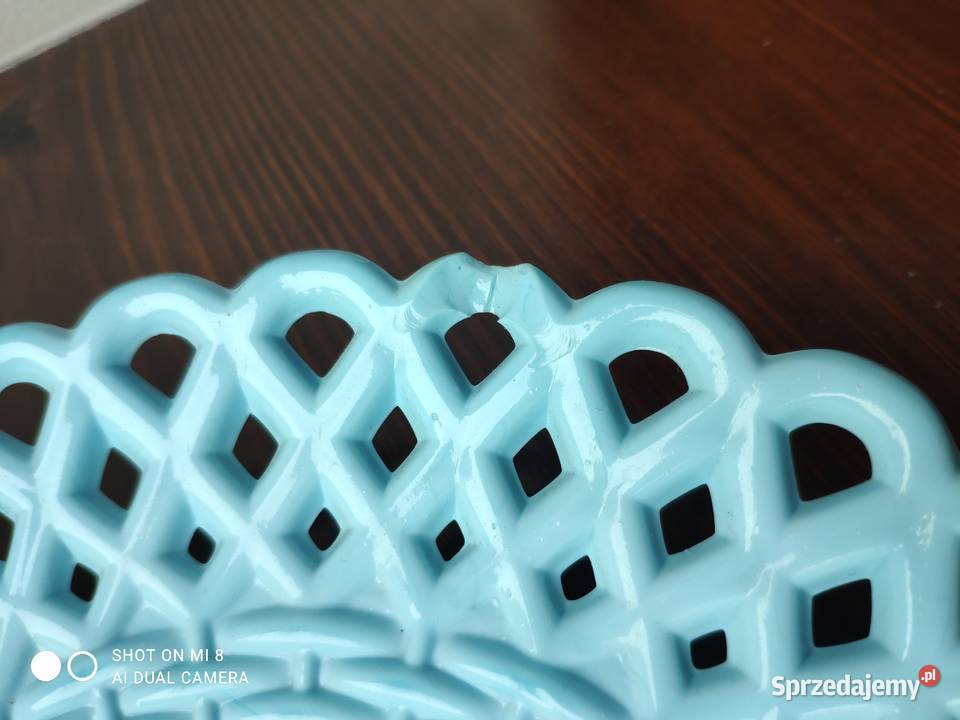 SOWERBY tkany szklany koszyk talerz z ok 1870r Kraków sprzedam