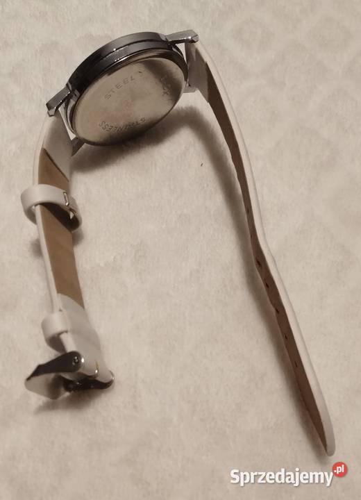 Zegarek damski biały srebrny bez cyfr 39mm 235 śląskie