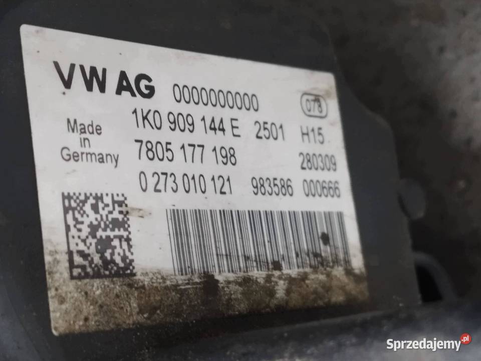 MAGLOWNICA GOLF A3 TOURAN 1K1423051DM 1K0909144E Rok produkcji 2009