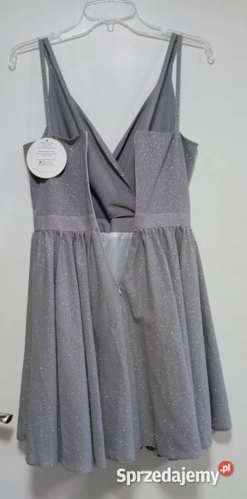 Piękna brokatowa sukienka na ramiączkach Andrychów