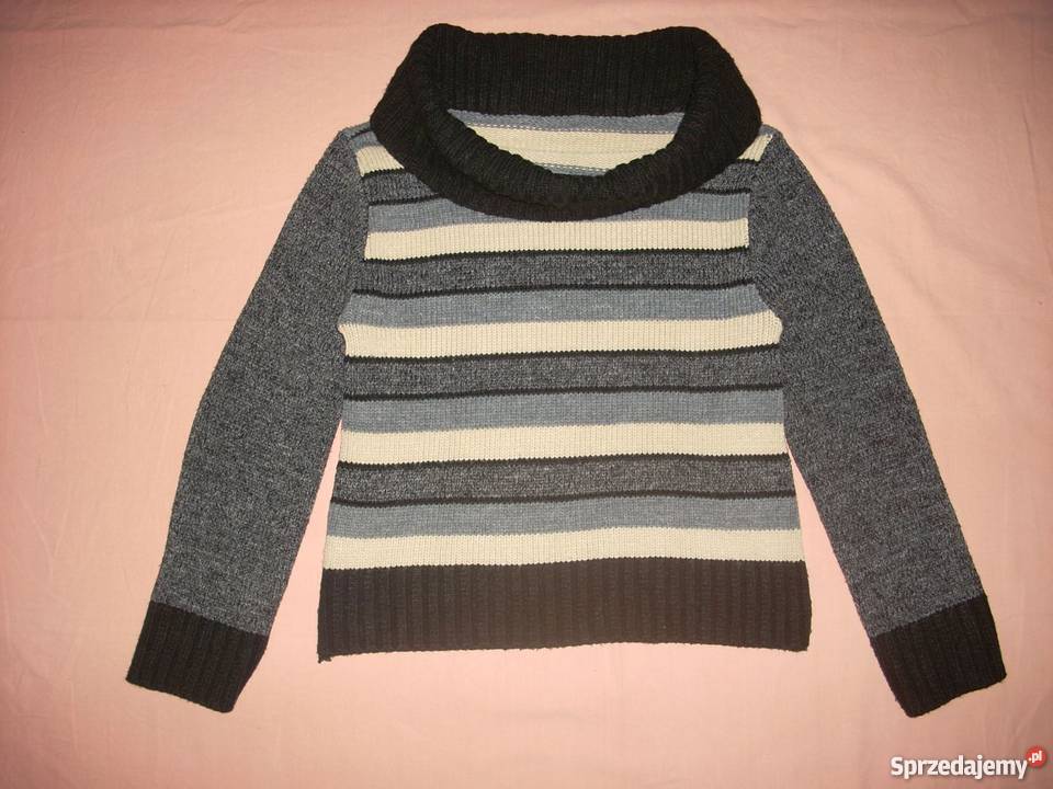 Ciepły sweter z golfem szerszym J Nowy 36 długi