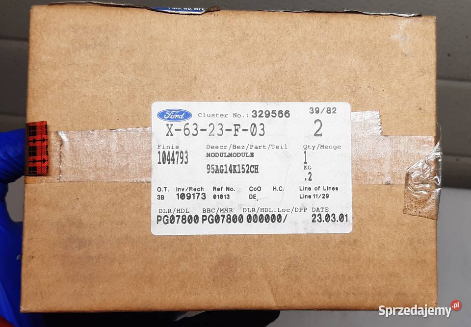 MODUŁ SENSOR AIRBAG FORD ESCORT MK7 95AG14K152CH osobowe Mielęcin