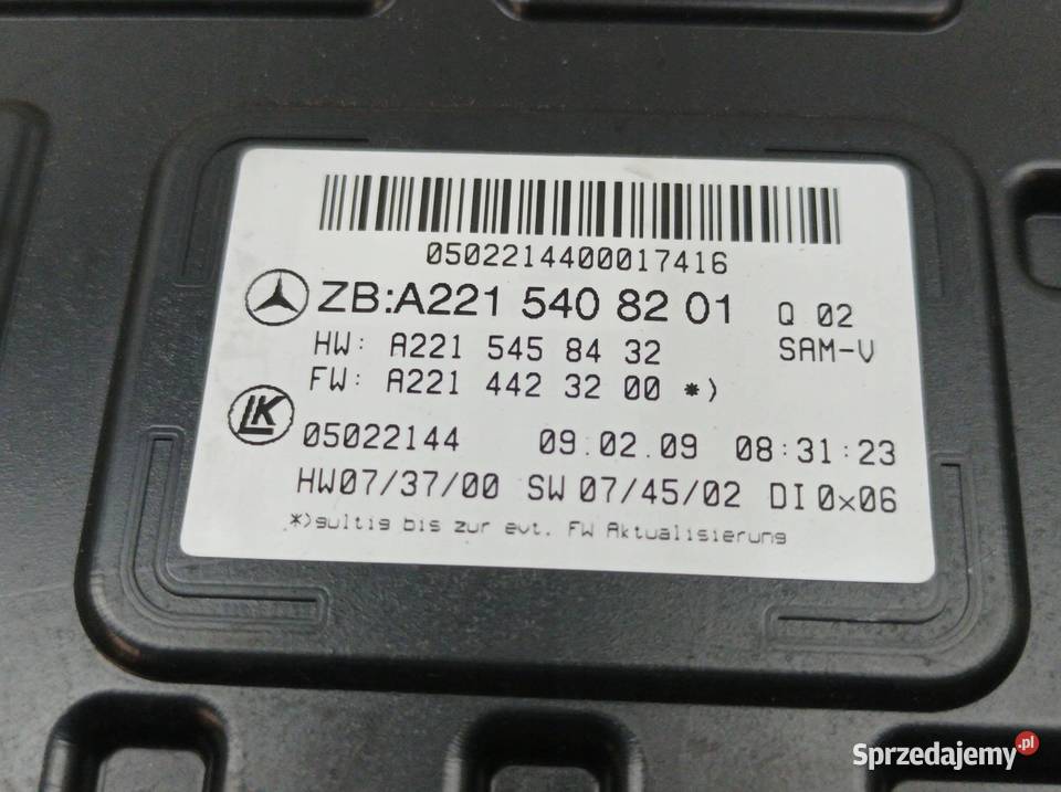 MODUŁ A2215408201 MercedesBenz Sklasa V 20052013