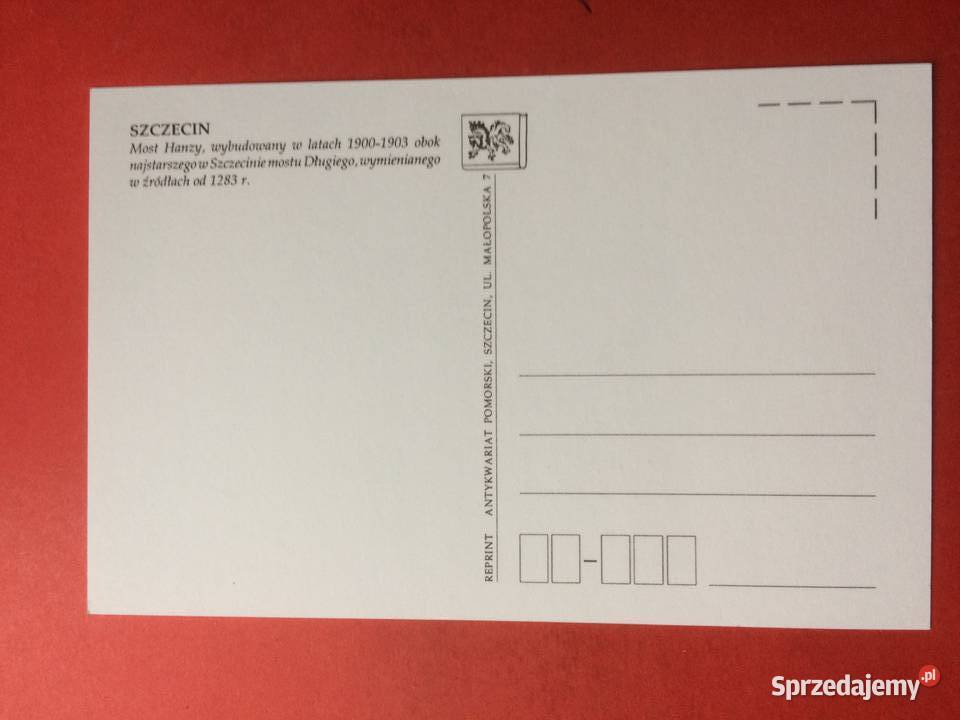 836 Reprint Most Hanzy Szczecin sprzedam