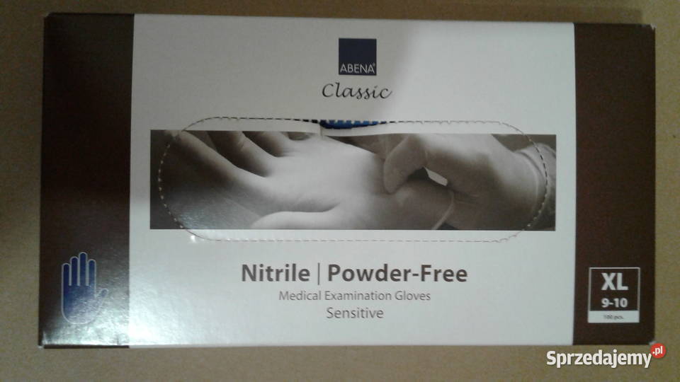 Rękawiczki nitrylowe rozmiar XL 910 100 blue Łomża