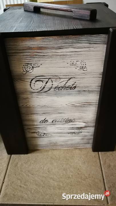 Kosz na śmieci skrzynka na drewno na drobiazgi wielokolorowy Radków