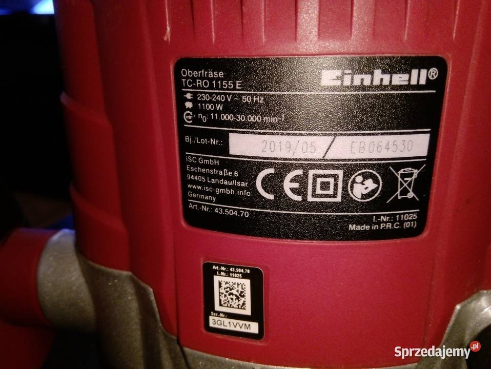 Frezarka górnowrzecionowa Einhell nowa Nowy Dwór Mazowiecki