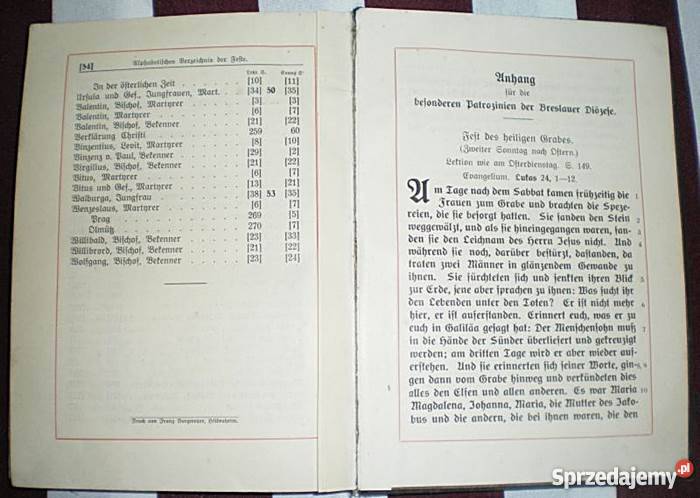 Perikopenbuch Lektionen und Evangelien 1927 wielkopolskie Ostrów Wielkopolski sprzedam