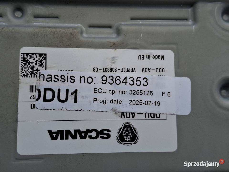 SCANIA STEROWNIK DDU ADV DDU1 MODUŁ KOMPUTER ciężarowe Bieleń