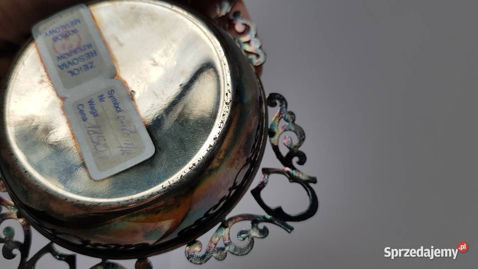 Platerowana popielniczka czarka Resovia Rzeszów Dąbrowa Górnicza sprzedam