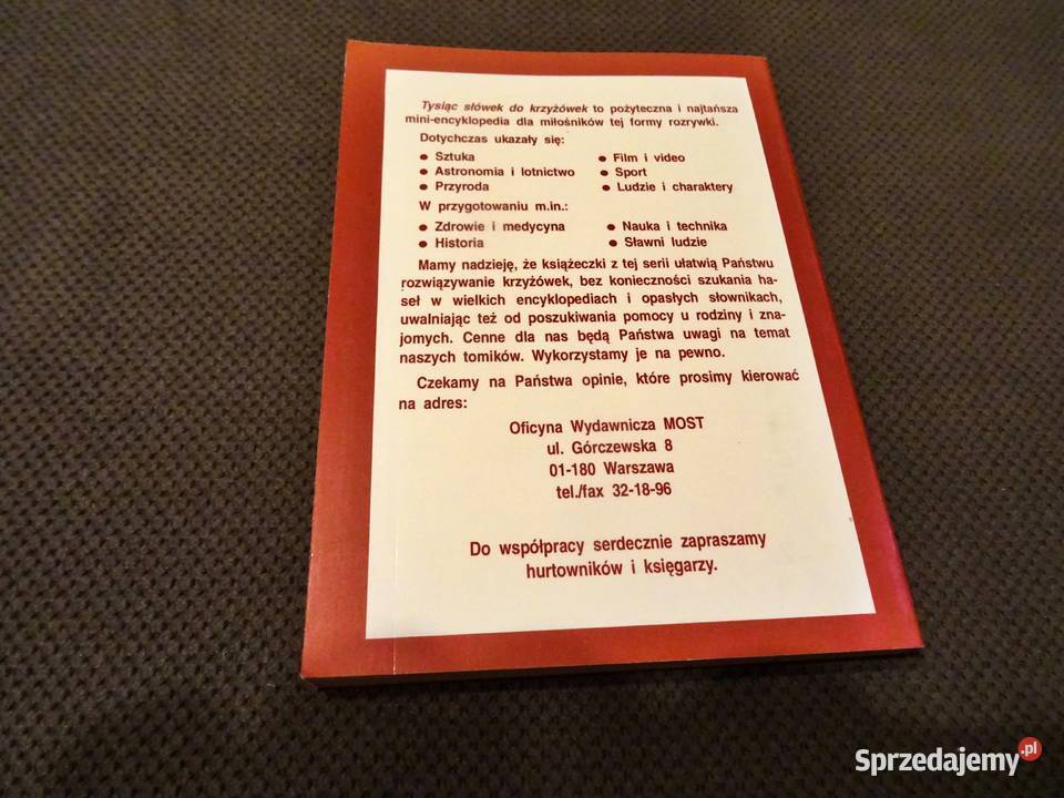 1000 SŁÓWEK DO KRZYŻÓWEK 4 śląskie Częstochowa