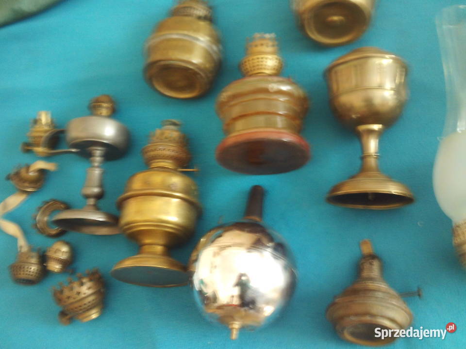 Stare lampy naftowe częścizbiorniki wielkopolskie Kalisz