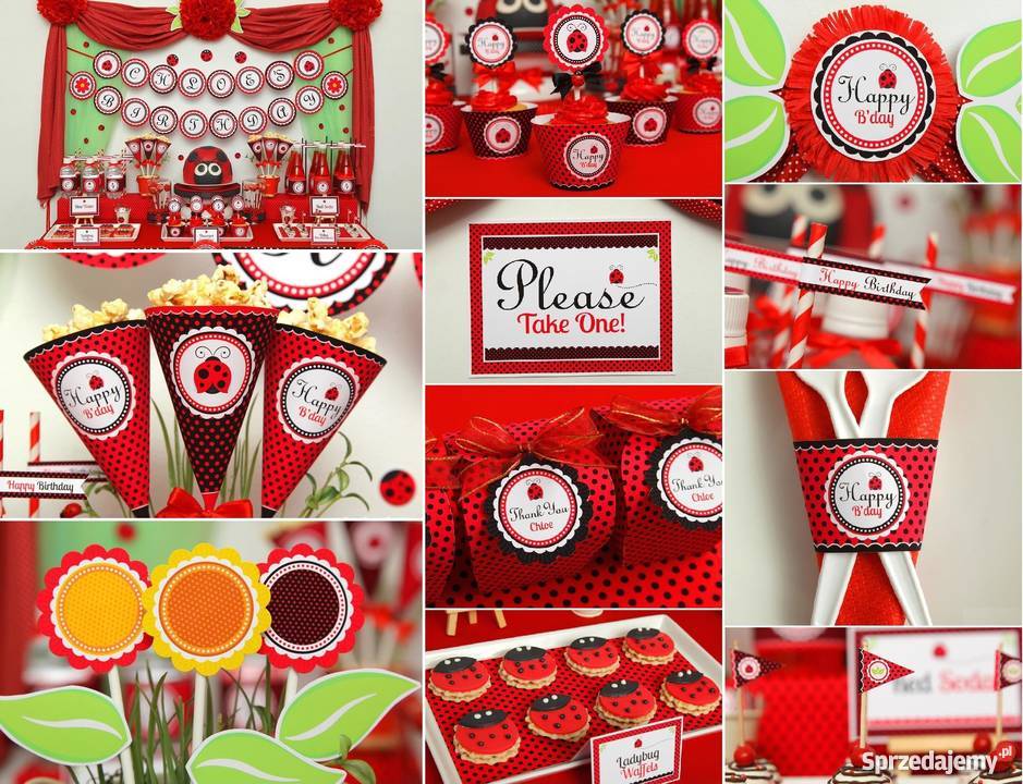 Biedronka szablon urodziny słodki stół candybar wielkopolskie Poznań