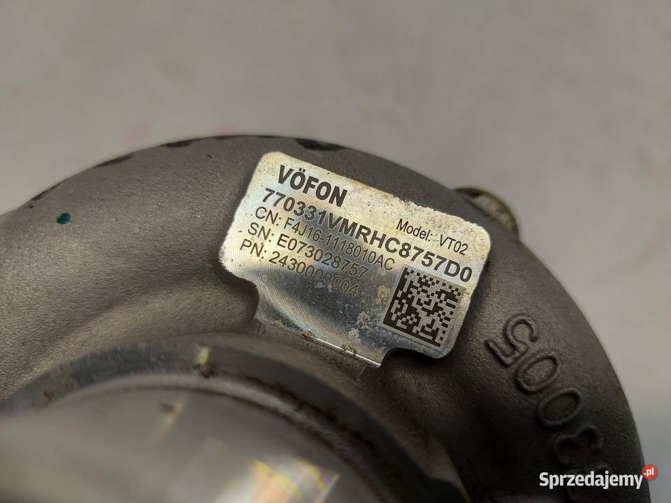 Chery Omoda 5 2024r turbosprężarka turbina turbo osobowe dolnośląskie