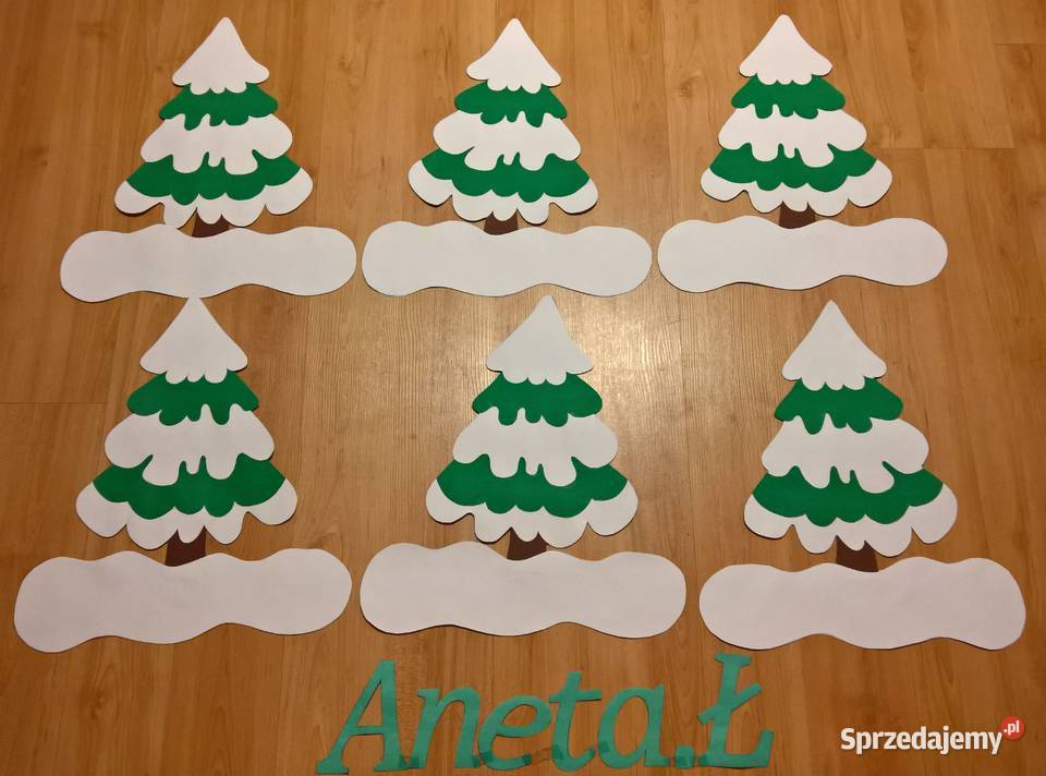 Dekoracje zimowe z brystolu dwustronne mazowieckie Garwolin