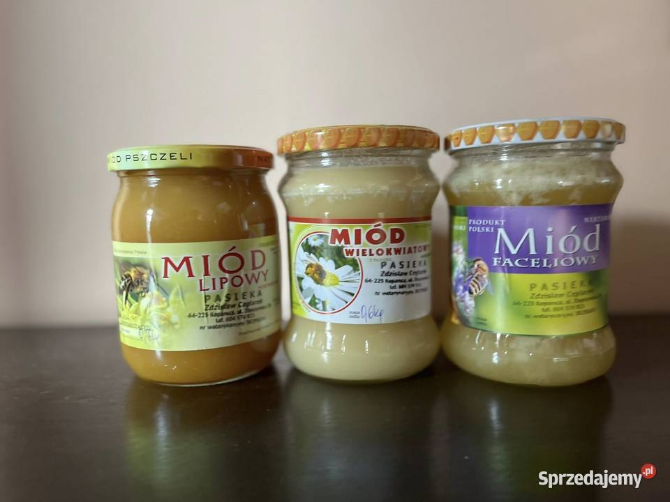 Miód z polskiej pasieki dziadka Pszczelarstwo Siekierki Wielkie