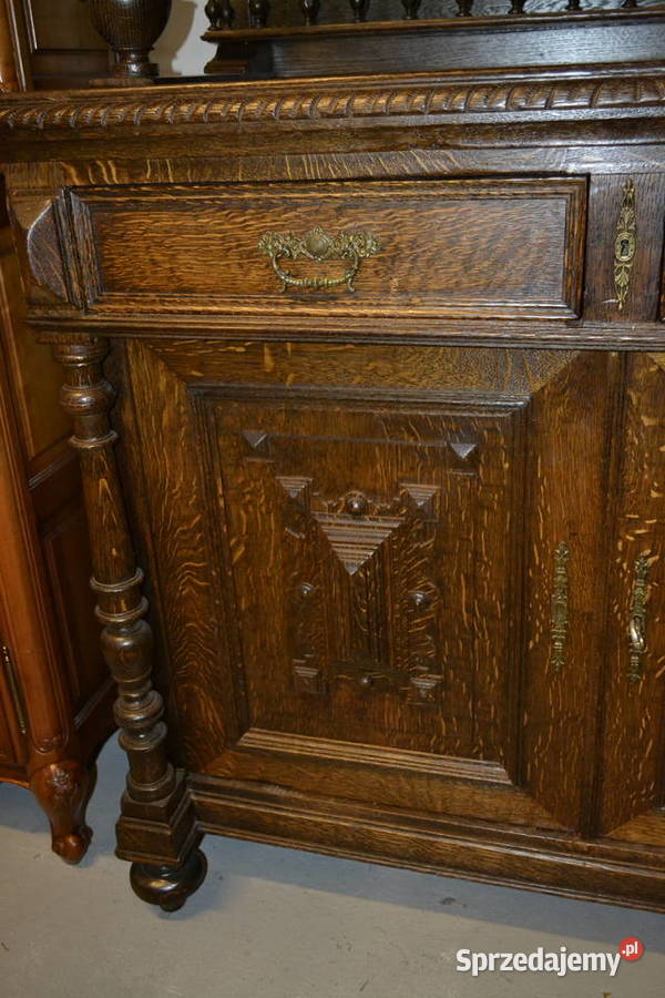 kredens neorenesansowy 1900 dąb Będzin