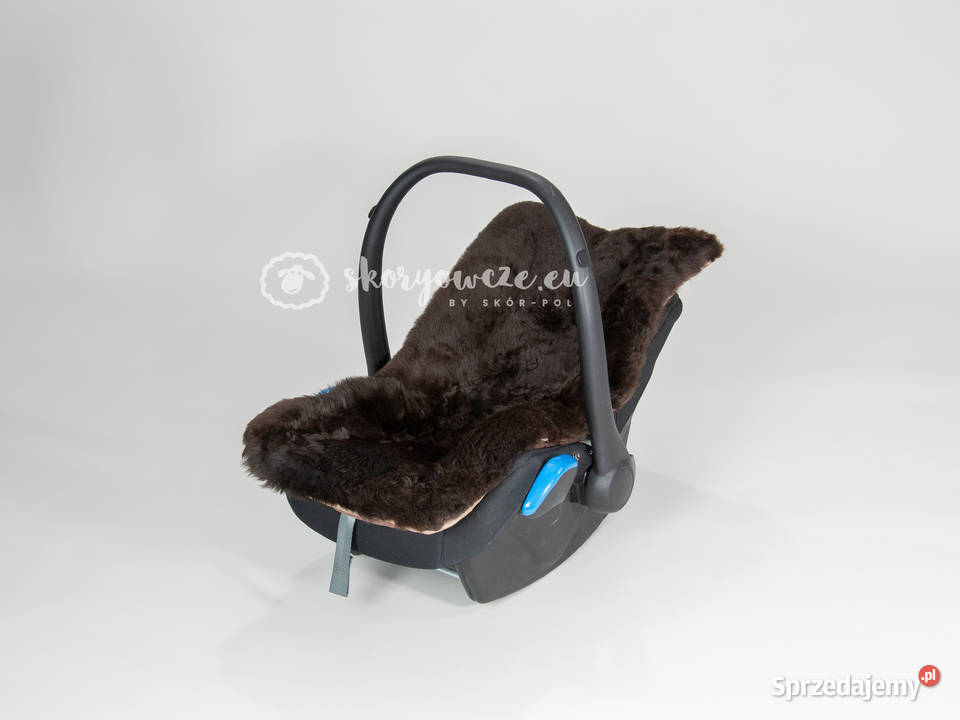 Wkładka do fotelika ze skóry owczej Brązowa