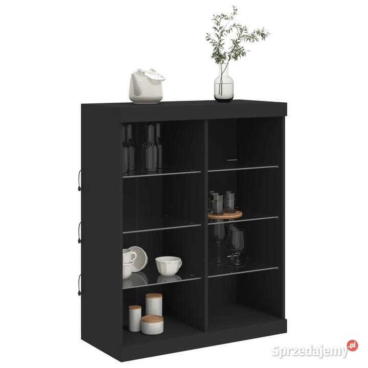 Szafka z oświetleniem LED czarna 81x37x100 Warszawa sprzedam