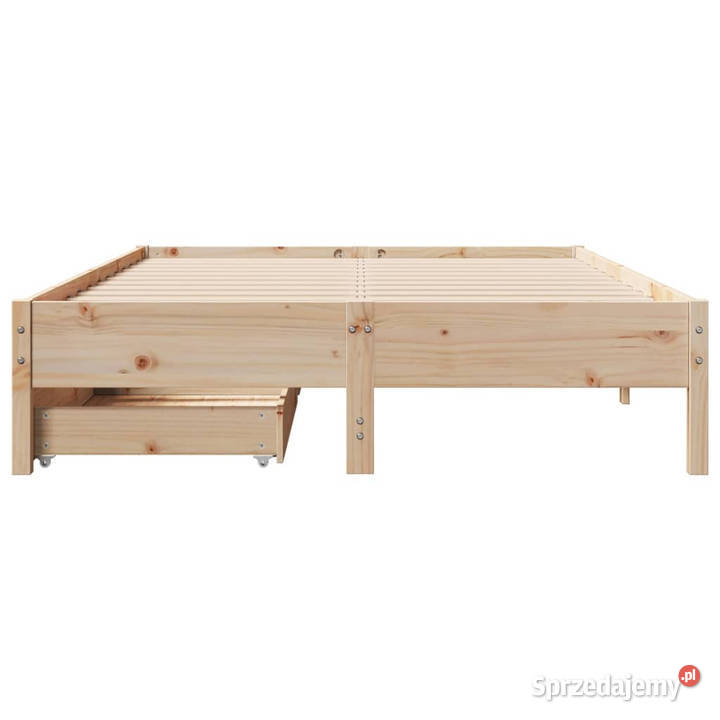 Rama łóżka bez materaca lite drewno sosnowe 195cm mazowieckie Warszawa sprzedam