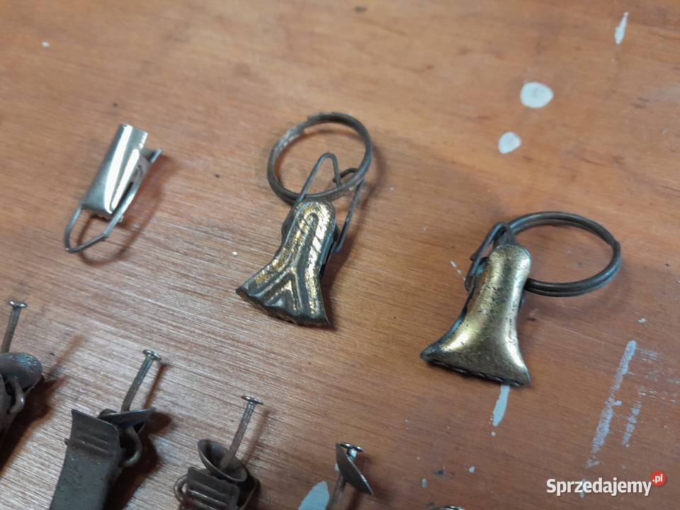 Stare żabki do karniszy metalowe zabytek PRL Dąbrowa Górnicza