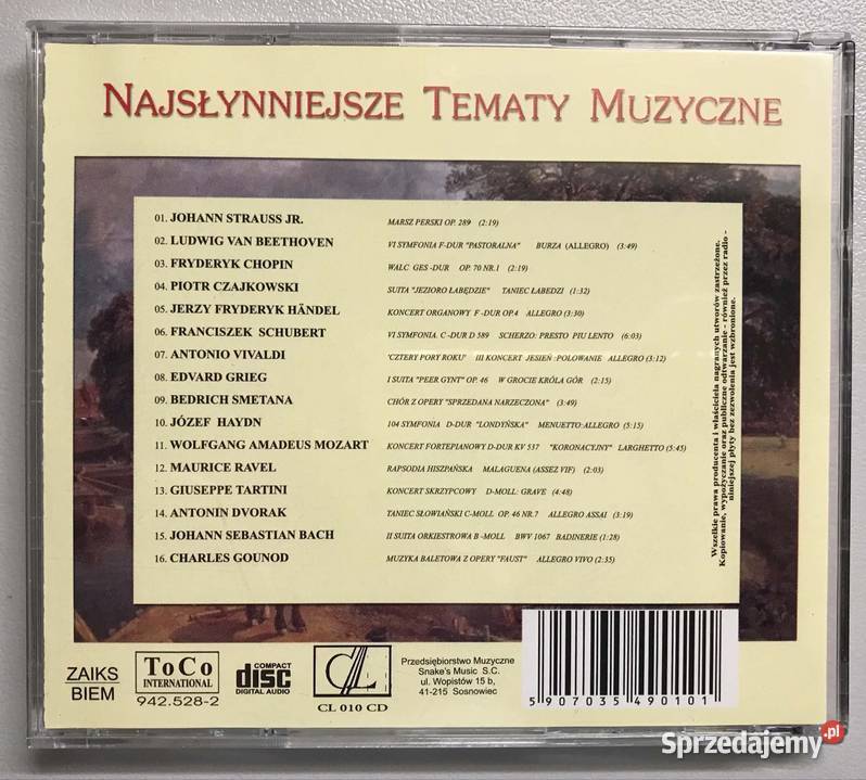 Muzyka klasyczna popularne dzieła muzyki CD Warszawa