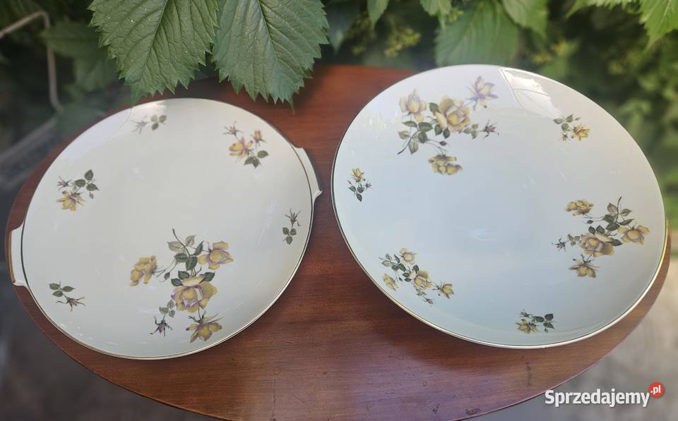 Rosenthal Aida 2 duże patery żółta róża Lublin sprzedam